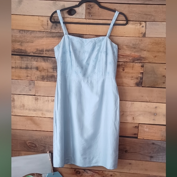 Sigrid Olsen Dresses & Skirts - Light Blue Embroidered Dress